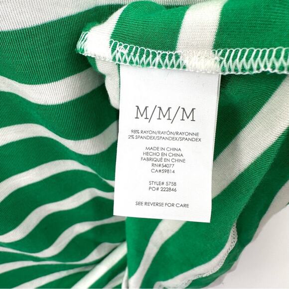 CAbi Amelia Stripe Tank Top 5758 in kelly green white Size M - Picture 4 of 5